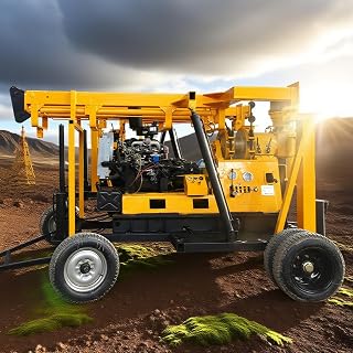 Wheeled Hydraulic Core Drilling Machine, 600m Depth Capacity, 300mm Max Diameter, Multi-Purpose Construction Equipment, Rock Drill Rig for Mineral Geological Surveys