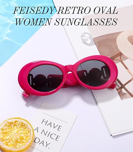 Miniatura 6 de FEISEDY Gafas de sol ovaladas mujeres retroTiny pequeña cara estrecha StyleTrendy tonos redondos B2969