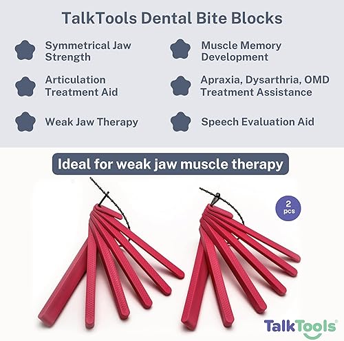 Miniatura 2 de TalkTools Bloques de mordida dental, herramientas de terapia para mejorar la masticación y morder, bloques de mordida dental, abridor oral,
