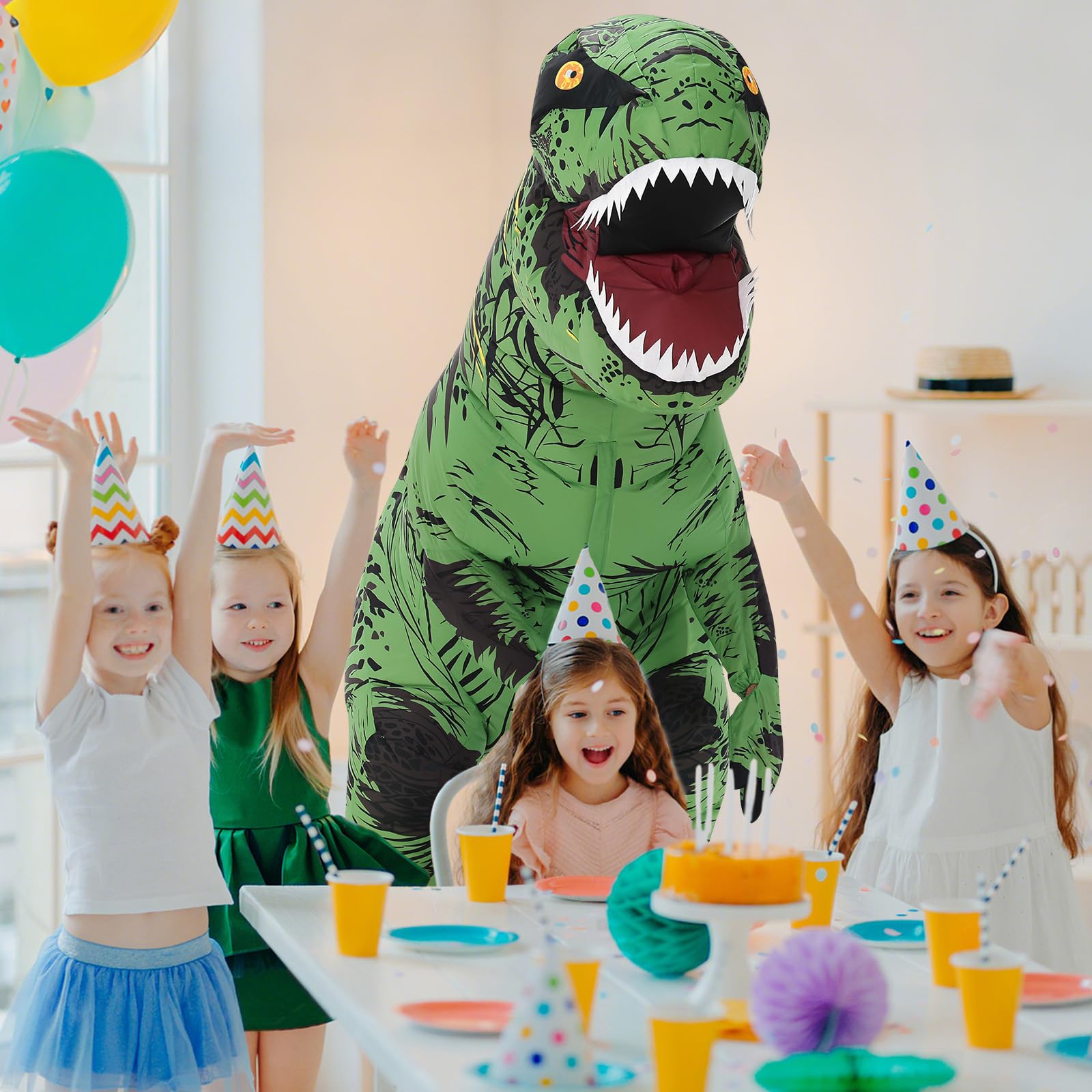 Nadmuchiwany kostium dinozaura dla dorosłych dzieci, kostium dinozaura T-Rex, zabawny kostium dinozaura na Halloween, imprezę, cosplay, fantazyjny kostium, dla mężczyzn i kobiet