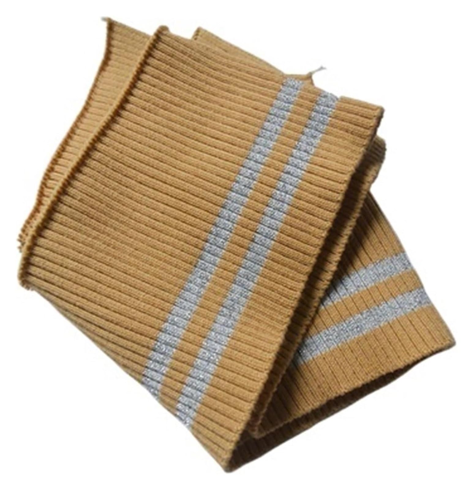 Knit Cuff, Rib Knit Cuffs Multicolor 8.5cm Cotton Thread for Jacket Dress Collar Hem(Beige)