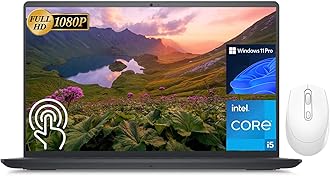 Dell Inspiron 15 Business Laptop, 15.6" FHD Touch Display, Intel 10-Core i5-1235U, 8GB RAM, 1TB SSD, Intel UHD Graphics, HD Webcam, WiFi, HDMI, Windows 11 Pro, with Wireless Silent Mouse