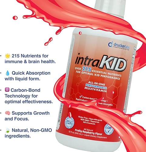 Miniatura 5 de Drucker Labs - Multivitamínico líquido orgánico para niños, apoyo inmunológico, sin OMG, sin lácteos, sin gluten, magnesio, vitamina A, C, E, zinc,