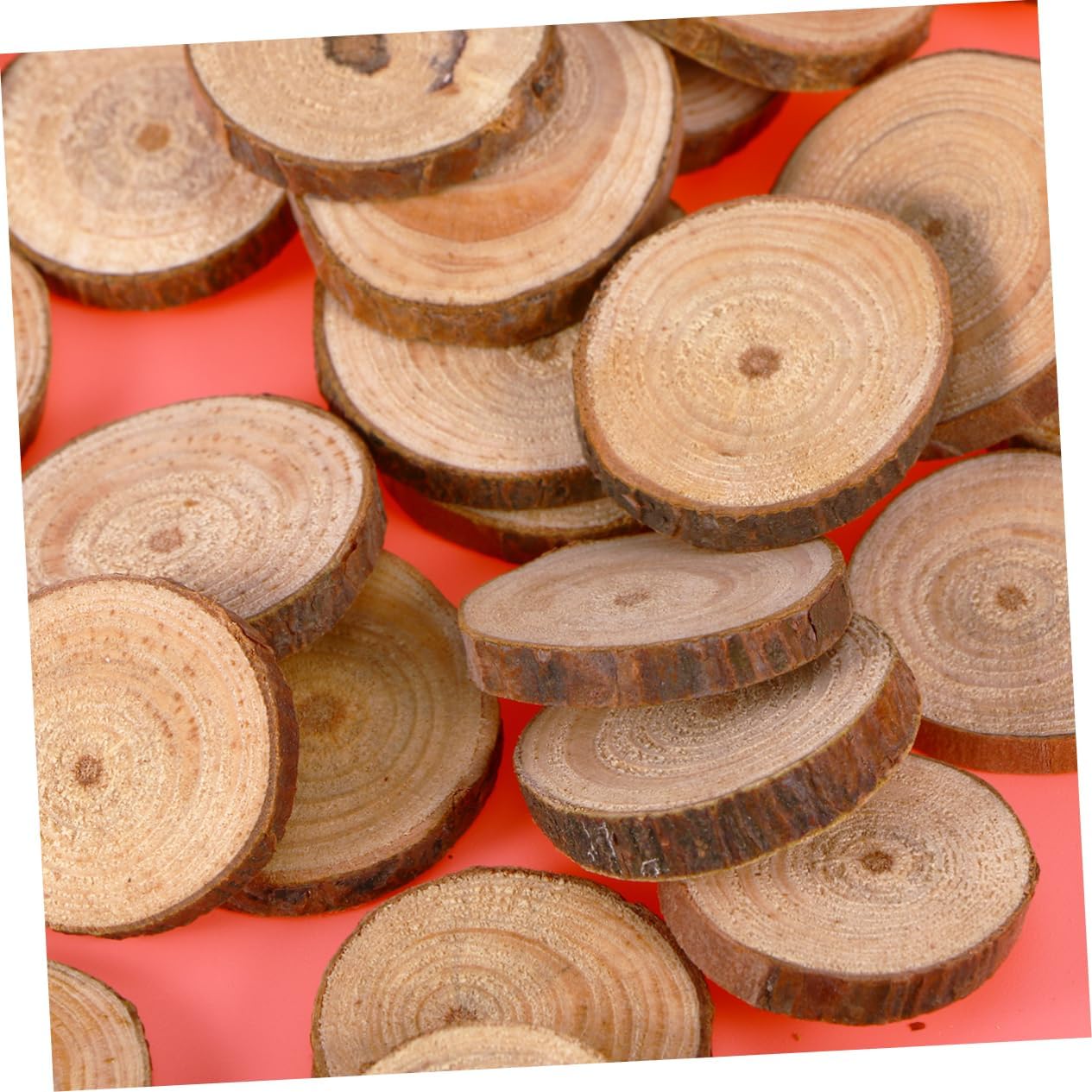 30Pcs Wood Log Slices Discs for DIY Crafts, 3-4cm Timber Rounds