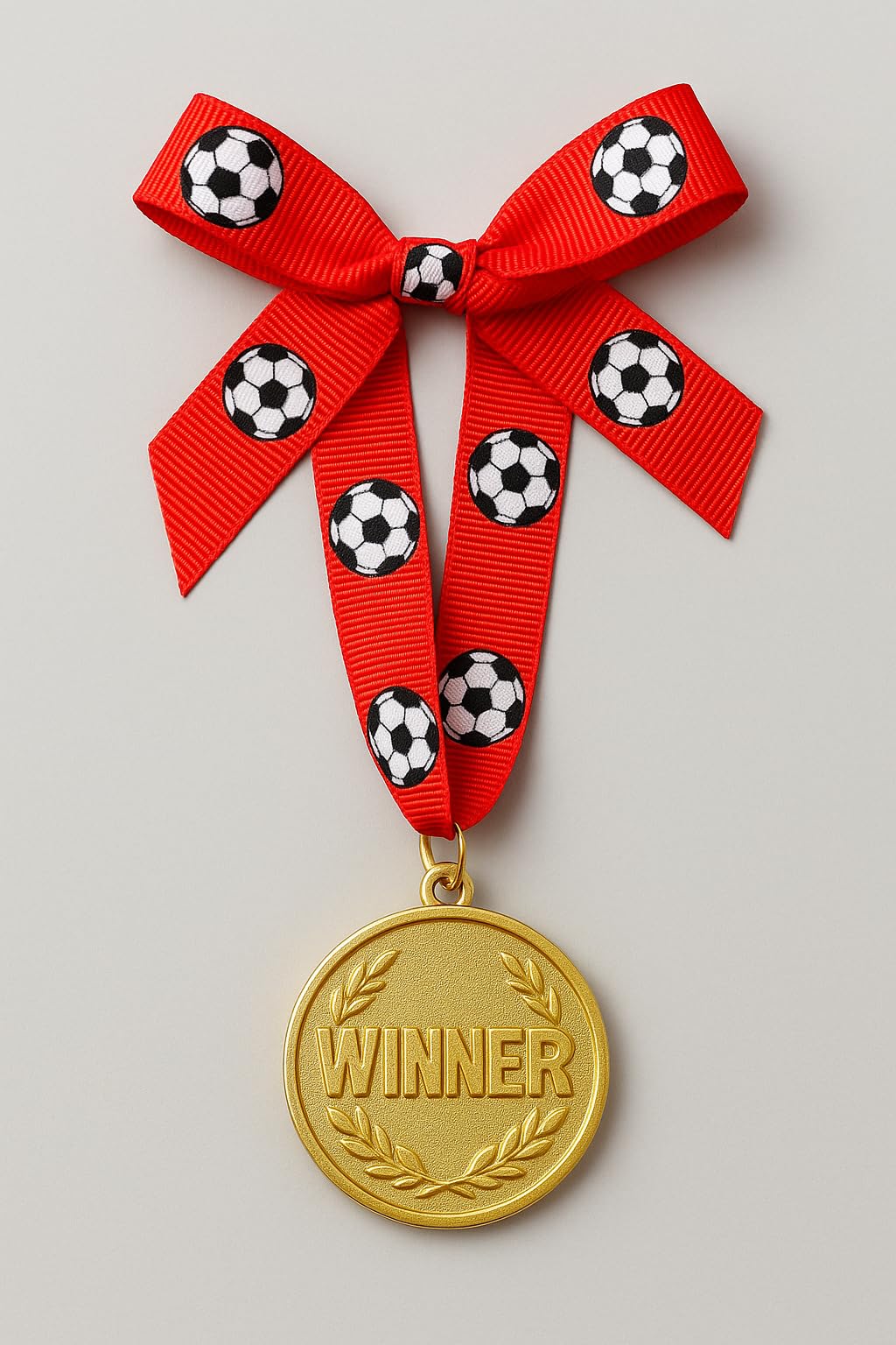 YPBEW Nastro per decorazioni a tema calcio, nastro decorativo per feste di compleanno, decorazioni per partite di calcio, regalo per amanti del calcio, bianco