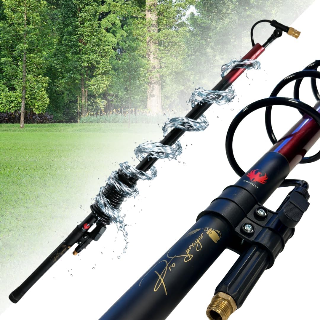 PHOENIX - Pack Pro Sprayer Evo | Pulverisateur Electrique 35L - 2 Batteries + Anti-Mousse 5L/10/20L + Perche Telescopique Evo 5,4m + Jeu de 4 Buses, Idéal pour Nettoyer mousses récalcitrantes (20L)