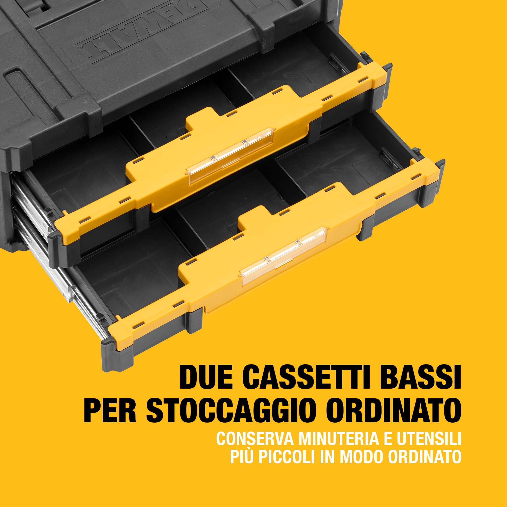 DEWALT IT TSTAK™ IV Doppio cassetto con separatori regolabili, DWST1-70706