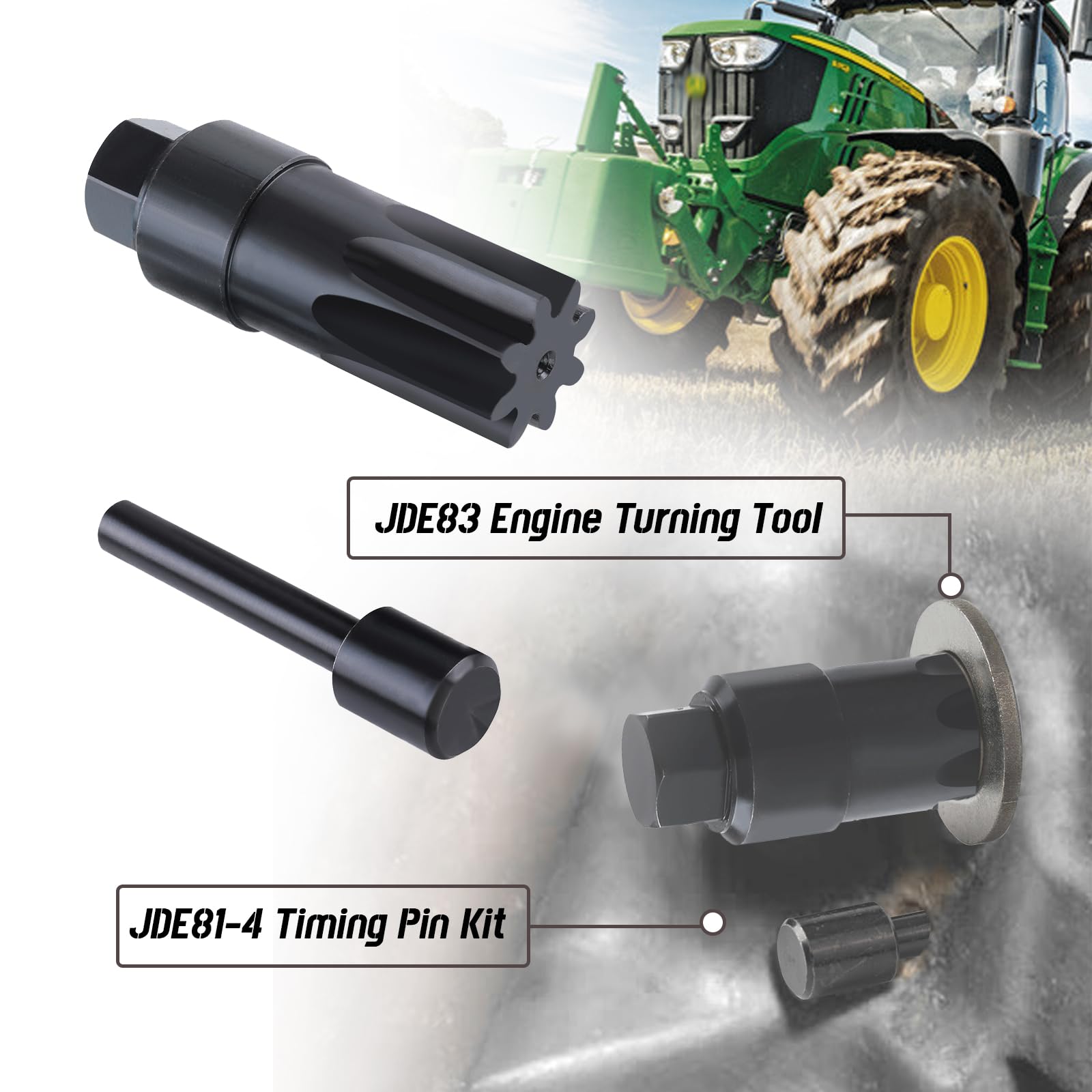 Wanzuwbip Engine Turning & Timing Pin Kit - Compatible With John Deere JDE83 JDE81-4, For Engine Types 3179, 4276, 4239, 6359, 6414