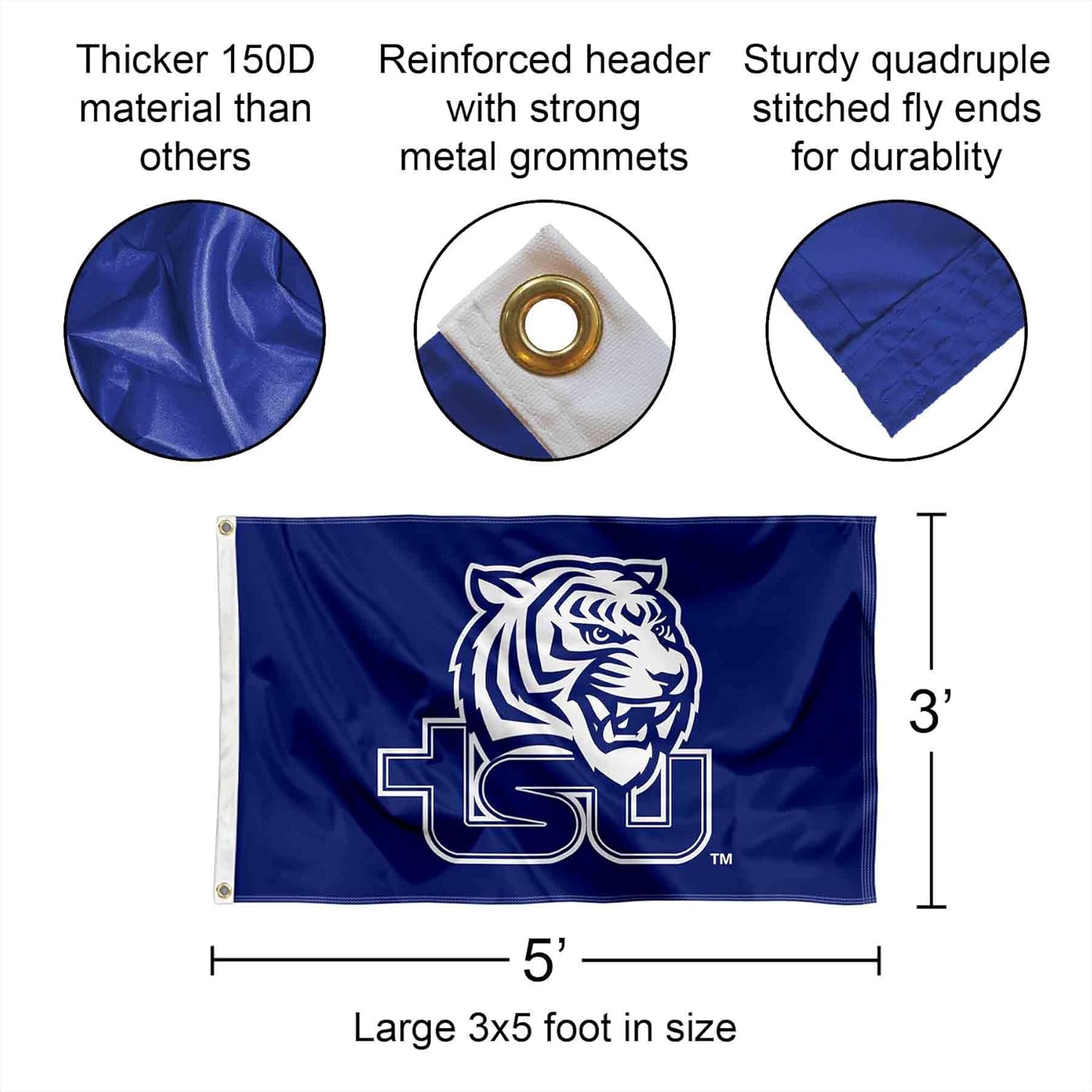 Tennessee State Tigers New Logo Large Grommet Banner Flag