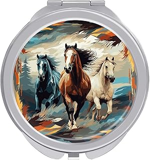 Espejo de maquillaje de viaje para caballos, ...