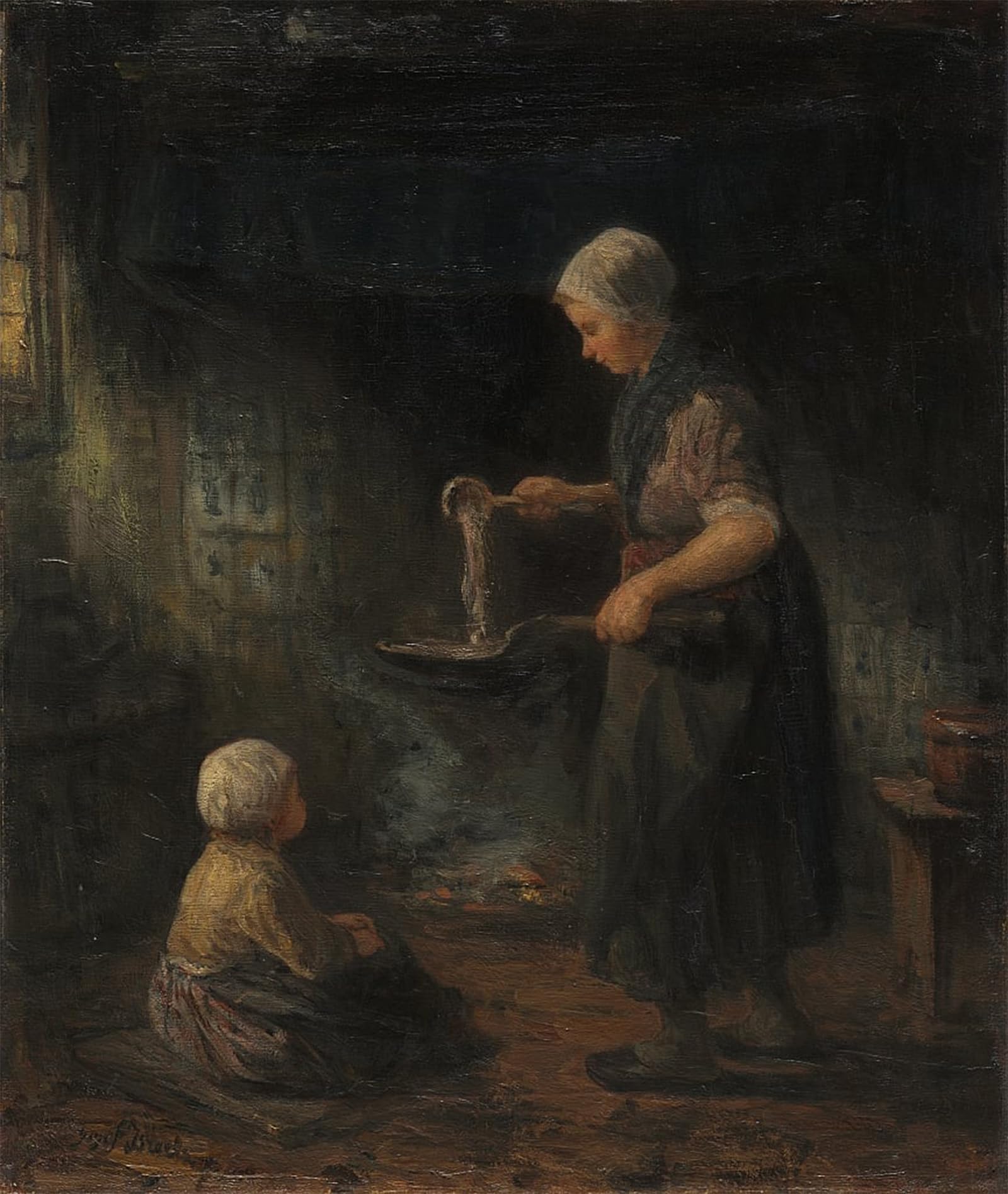 Image sur toile impression tableaux peinture Jozef Israels chambre 60x90 - 5