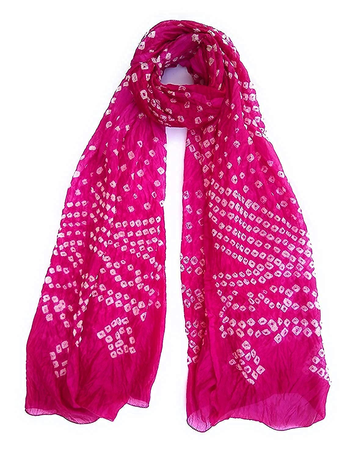 PK HUB Women’s Jaipuri Rajasthani Bandhani Dupatta | Art Silk Bandhej Dupatta with Gota Patti Work & Tassels (Free size) - Review, Price and Buying Guide