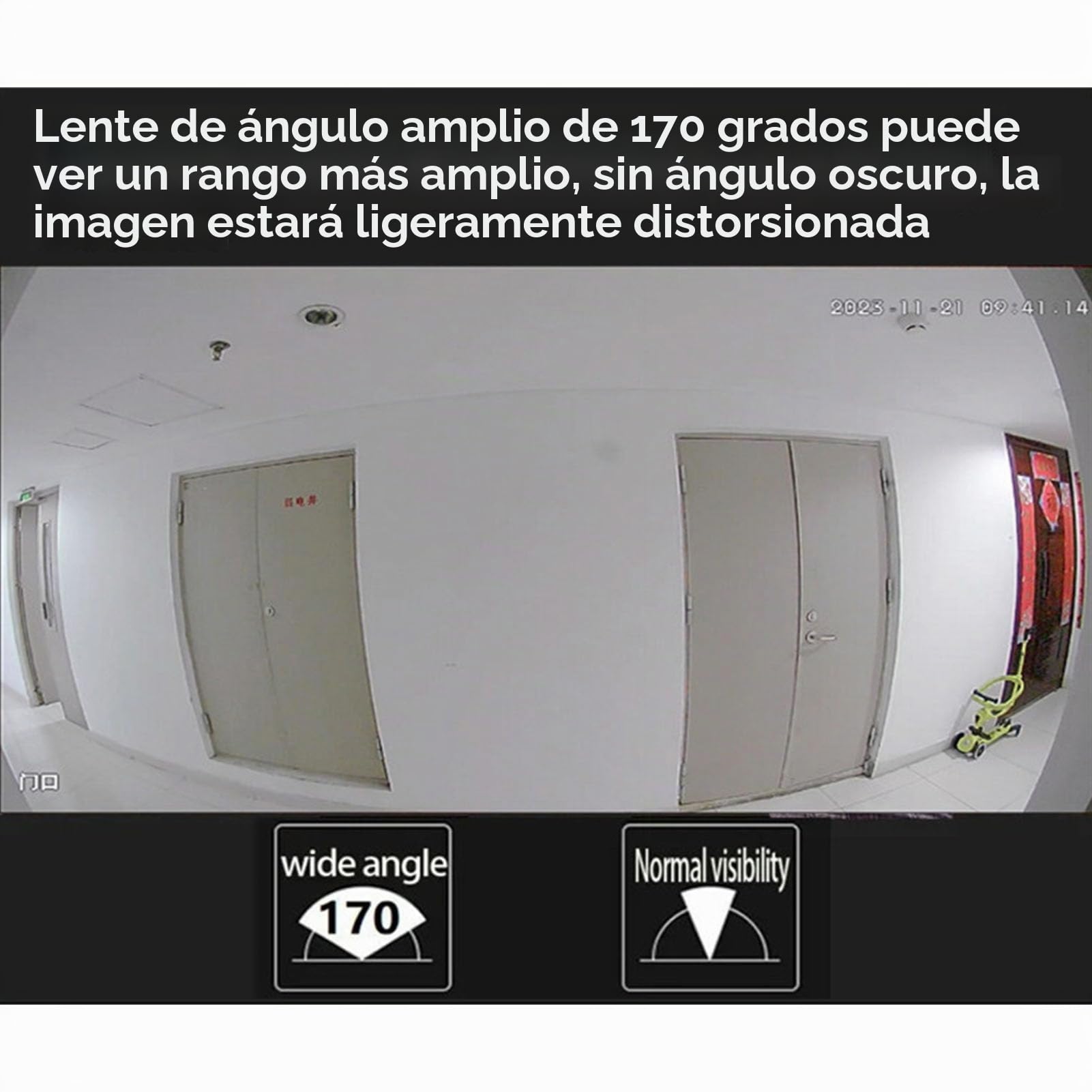 Mirilla de puerta, 1080P 5G WIFI Cámara mirilla de la puerta con 1.6mm Lente 170° Gran Angulo de Visión IR Night Vision 2 Way Talk Detección de movimiento Cámara de ojo de