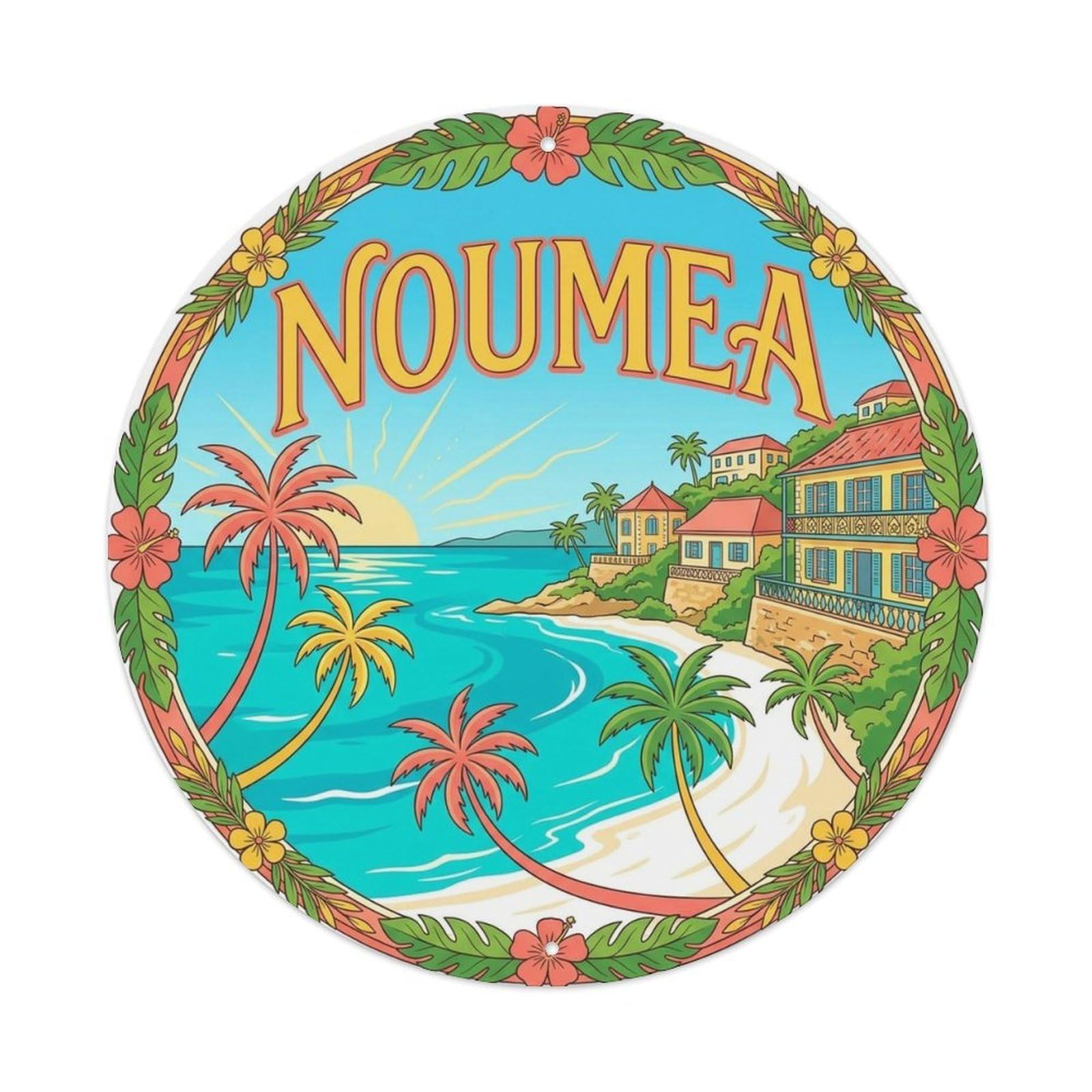 Travel New Caledonia Noumea Pacific Island Capital Metal Tin Sign