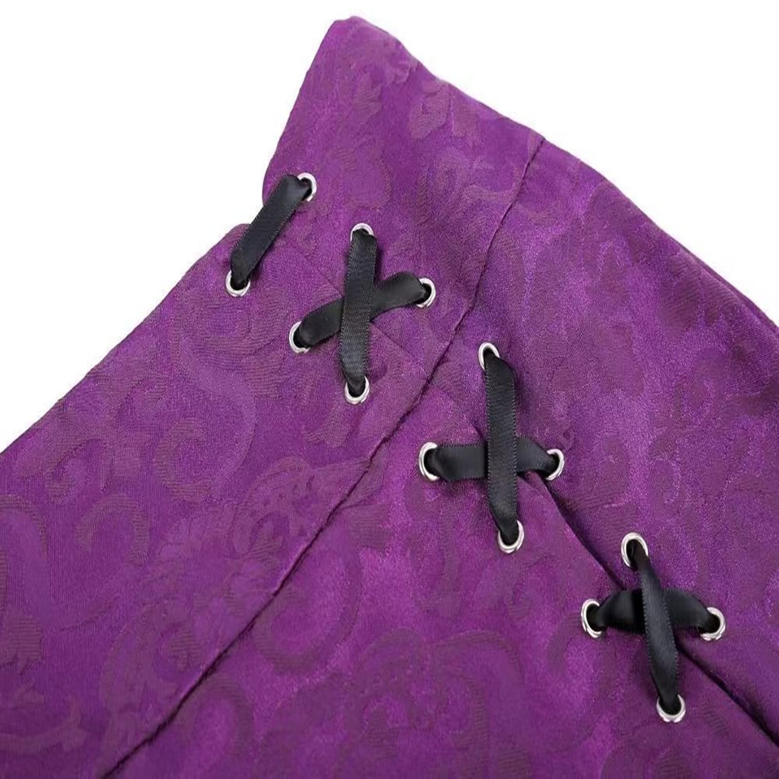 Falda larga para mujer, con estampado floral, falda de cosplay, vestido largo vintage, disfraces elegantes de playa, cintura alta, medias faldas de fiesta, morado claro, 36