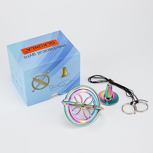Miniatura 7 de QLKUNLA Giroscopio Juguete Metal Anti Gravedad Giratorio Escritorio Giroscopio Volador Movimiento Balance Física Juguete Educativo Entrenamiento
