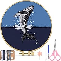 Vista 19 de TINDTOP Kit de Bordado para Principiantes Adultos, Kit de Bordado de Pájaros para Principiantes, Incluye Tela de Bordado Aros Hilos para Amantes