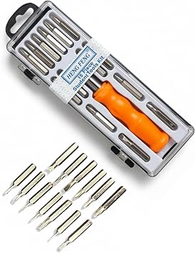 15PCS Screwdriver Tool Kit   Chrome Vanadium Steel Precision Flat, Philips & Torx Screwdrivers for DIY, Electricians, Mechanics & Home Repairs   Comfortable Non-Slip Handles, Reliable Hand Tool Set