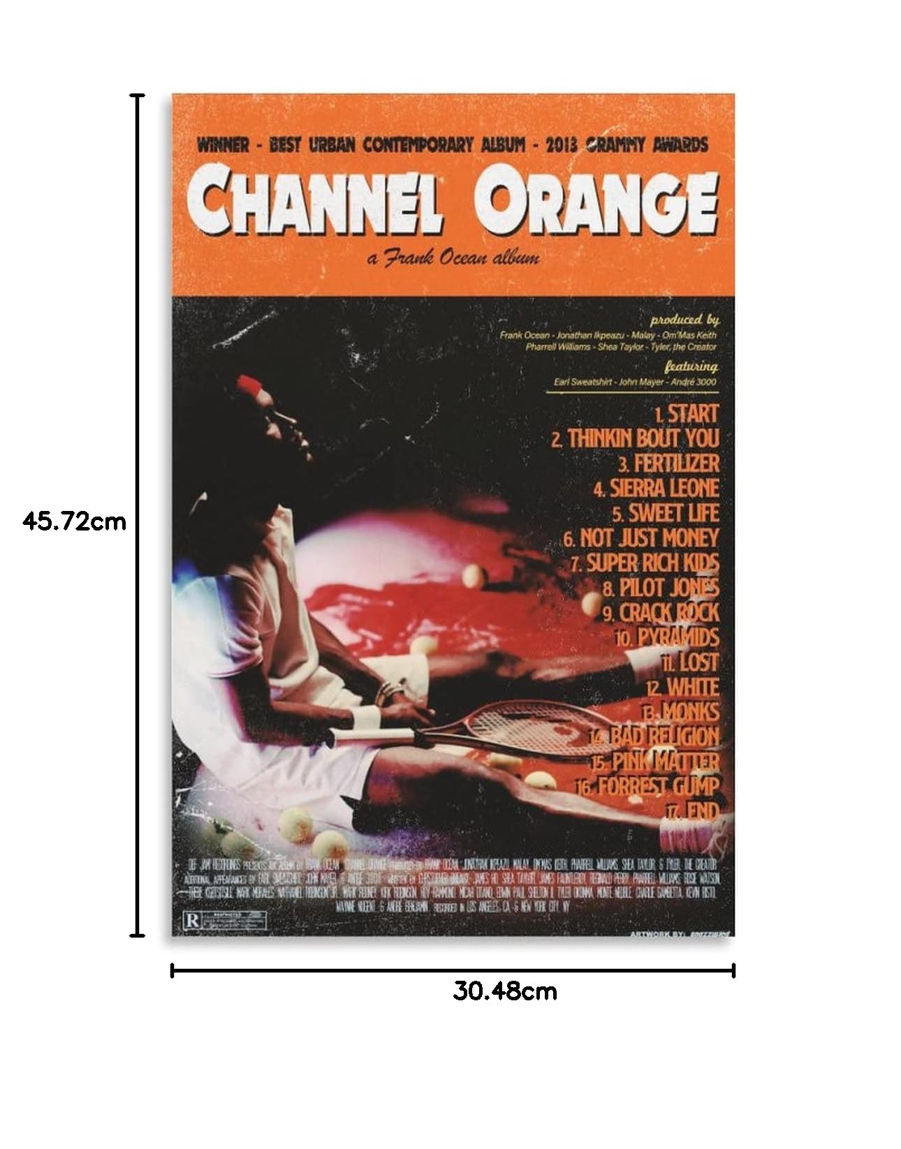 ELEBOR FRANK OCEAN POSTER CHANNEL ORANGE Canvas Poster Wall