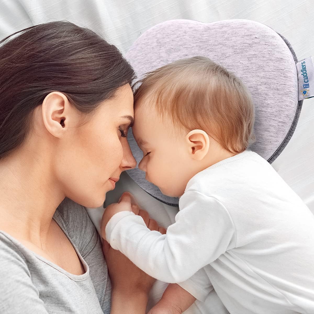 Lil'Cuddlers - Baby Head Shaping Pillow - All Natural 100% Breathable Cotton, Washable Cover, Hypoallergenic Memory Foam Cushion - Baby Pillow for Newborn to Prevent Flat Head - Plagiocephaly 0-12 mo : Baby