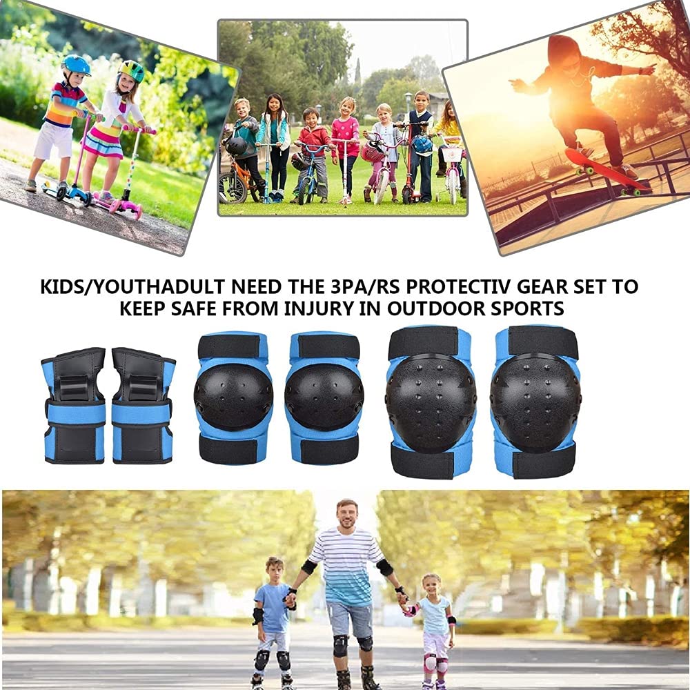 LoudSung Équipement de protection Genouillères, Coudières, Protège-poignets pour enfants, adolescents et adultes, Cyclisme, Skateboard Inline Skate Scooter