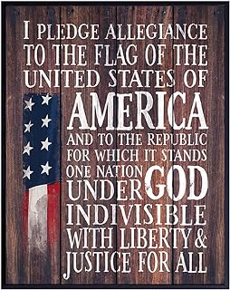 American Flag Wall Decor 11x14 - United States Air force, Navy, Armed forces Tribute - Veteran Day Gift - American Art Decor - Patriotic Wall Decoration for Office, Living Room - US Art Poster Print