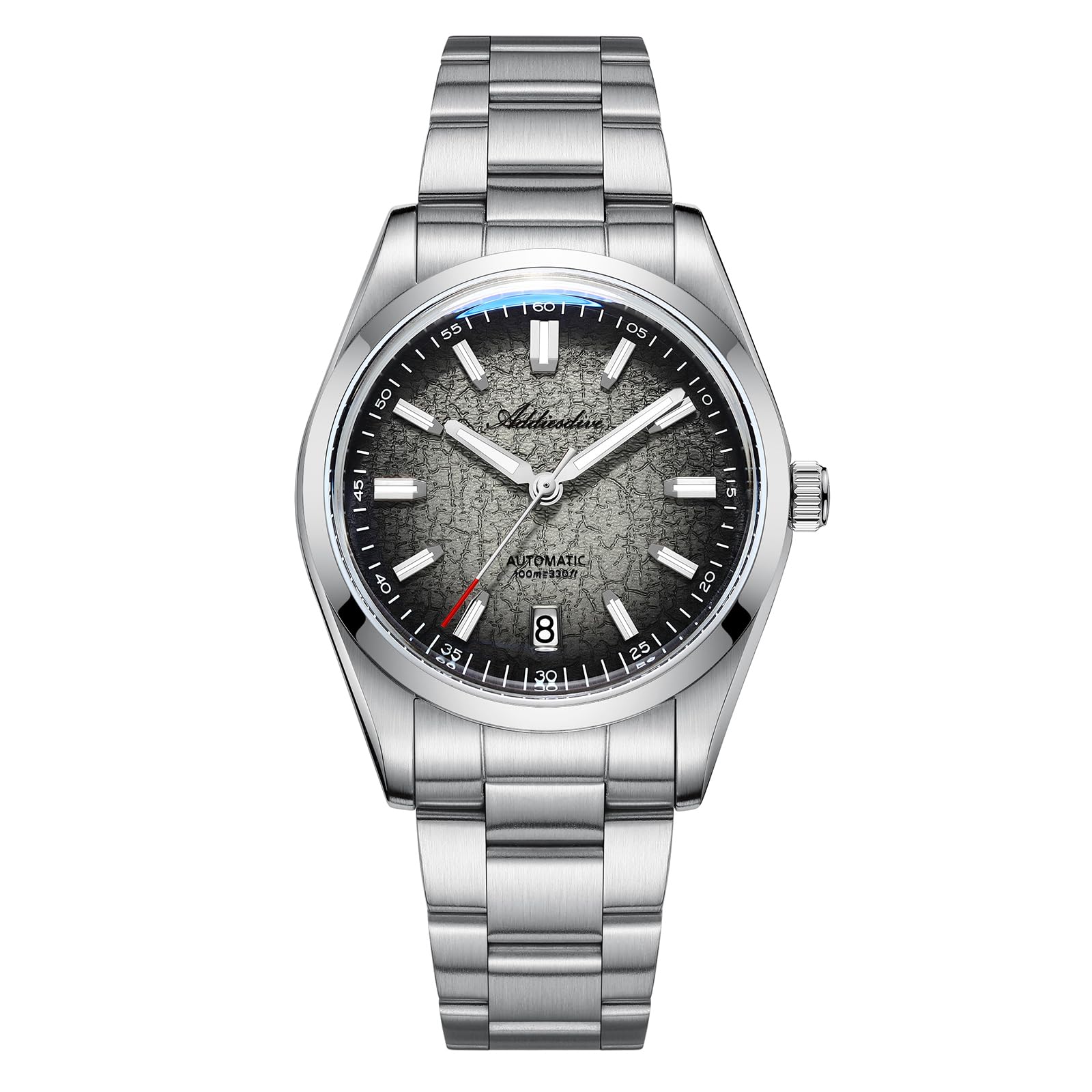 ADDIESDIVE Mens Watch Automatic NH35/8215 200M Luminous Easy to Read Dial Wrist Watch Minimalist Fashion Simple Watch Analog Date with Leather Strap and Bracelet