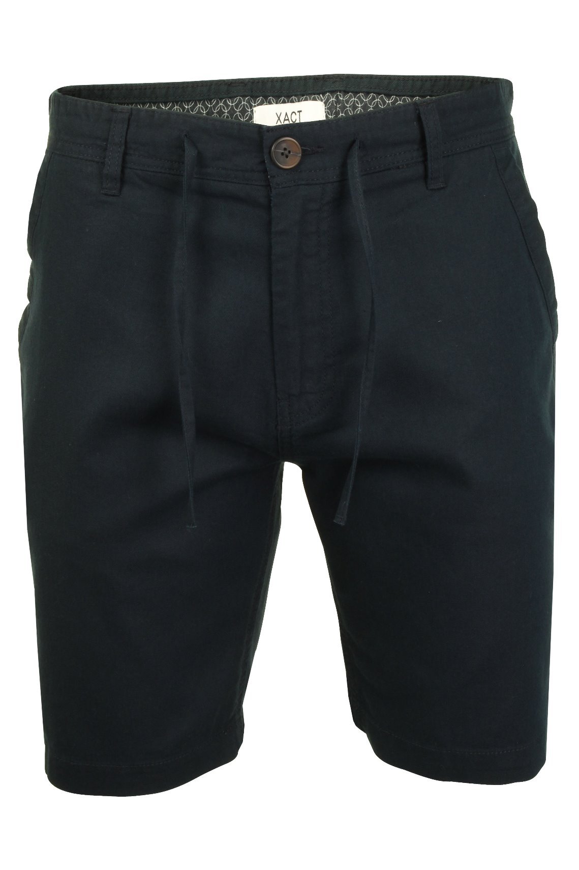 Xact Mens Linen Mix Tailored Chino Short (Navy) 32