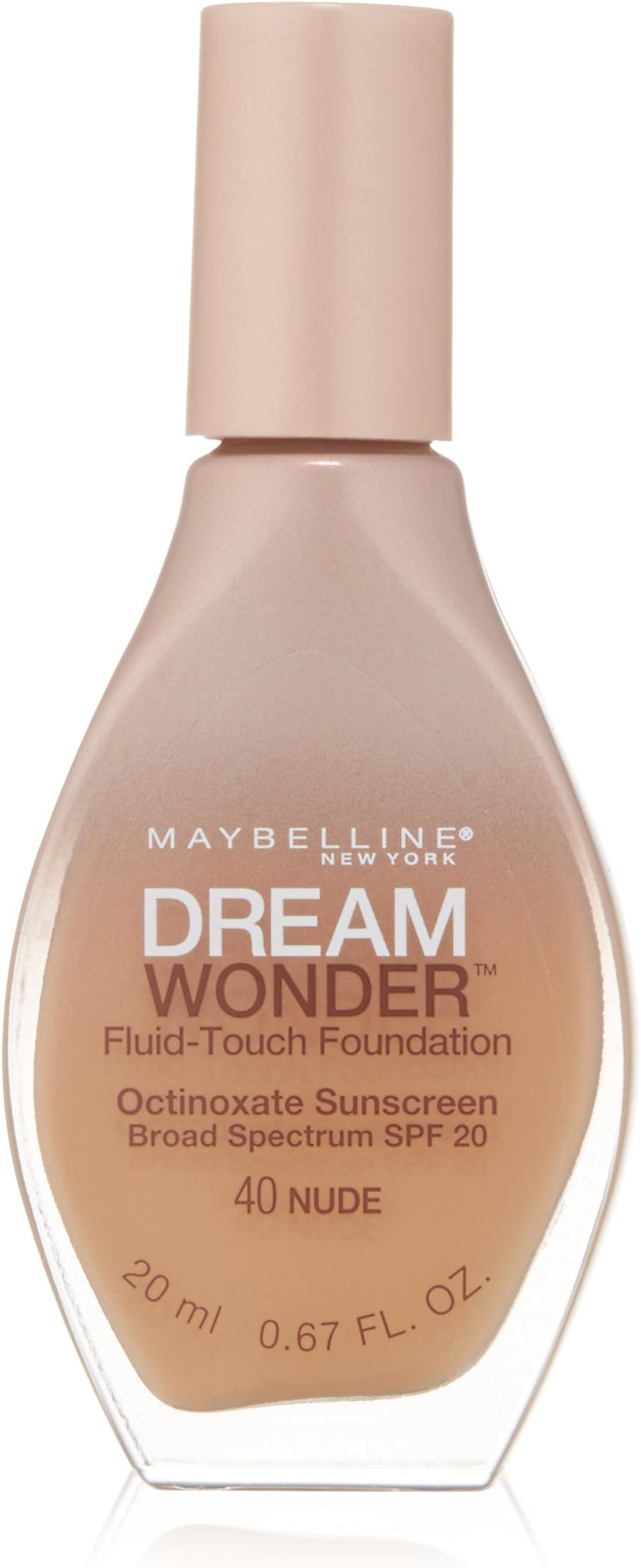 Maybelline Dream Wonder Fluid-Touch Full Coverage Matte Liquid Foundation For Oily Skin #40 Nude, Pack of 2