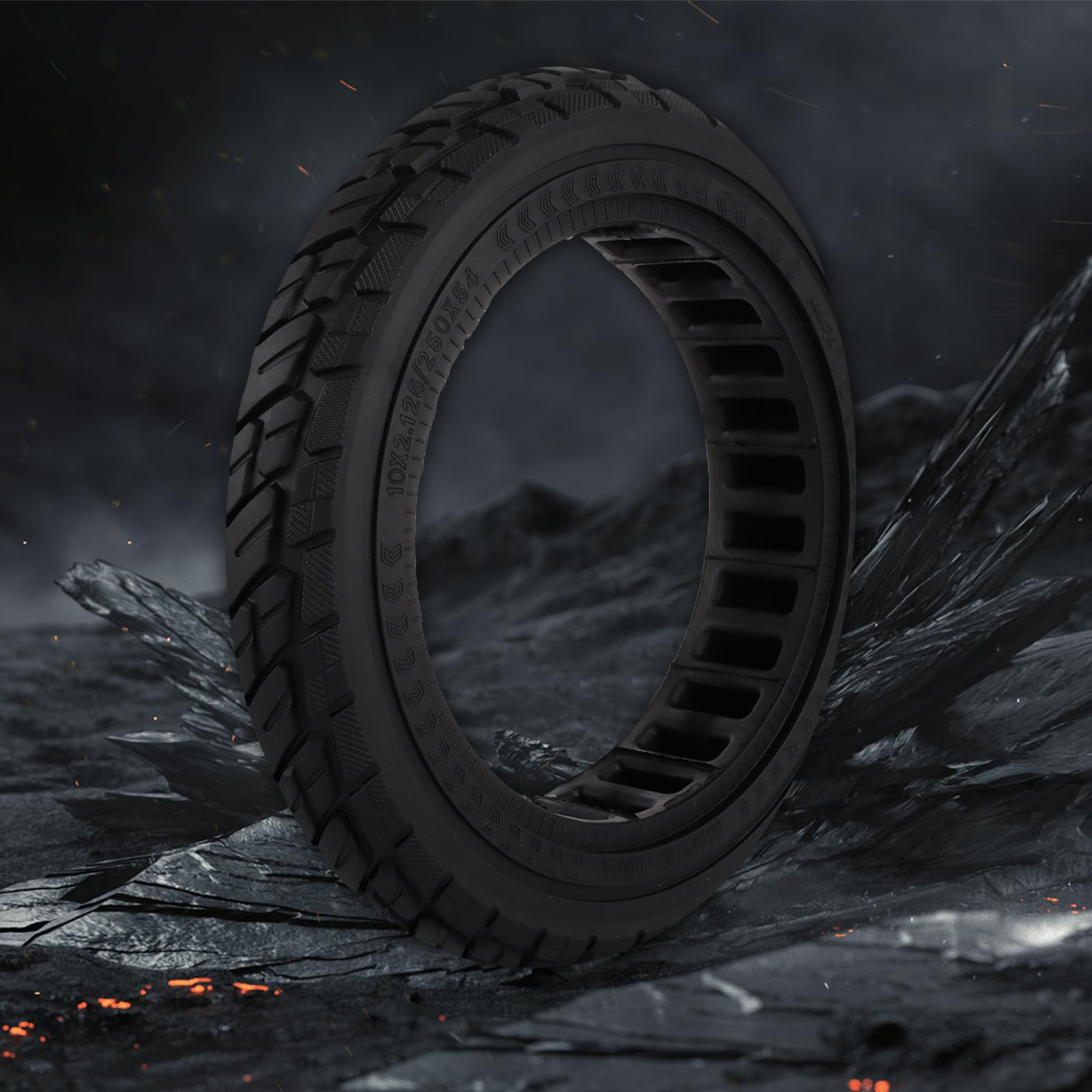 ASelected 10 x 2.125 Solid Tyre, 10 inch Rubber Solid Scooter Tyre with Aluminum Alloy Crowbar - Image 4