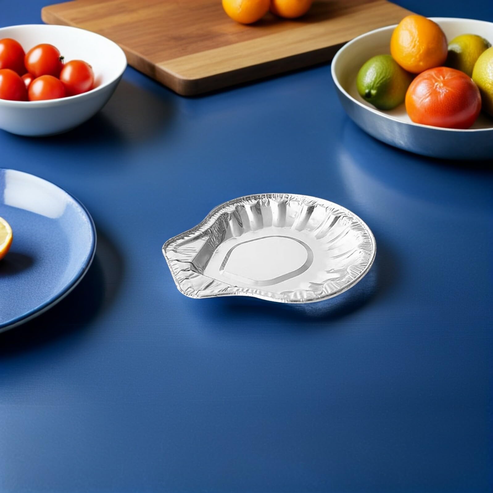 Toyvian Assiette Huitre Jetable en Aluminium Argenté, Lot de 100pcs pour Barbecue et Cuisson, Conductivité Thermique et Présentation Élégante pour Fêtes