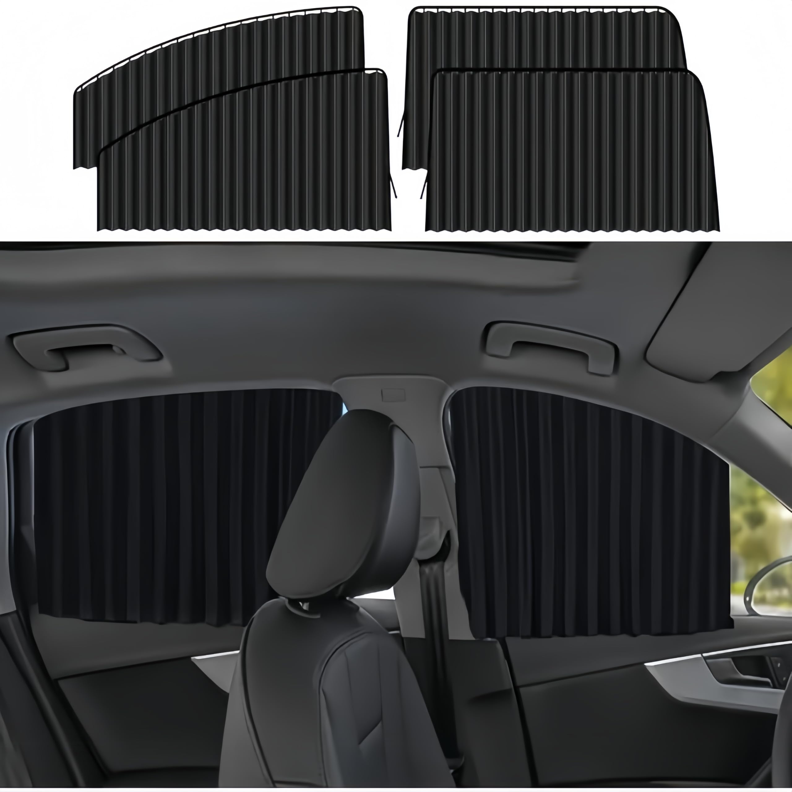 ZJJLAX 4 Pcs Window Sun Shade for Abarth 500 595 695 SS Grande Punto