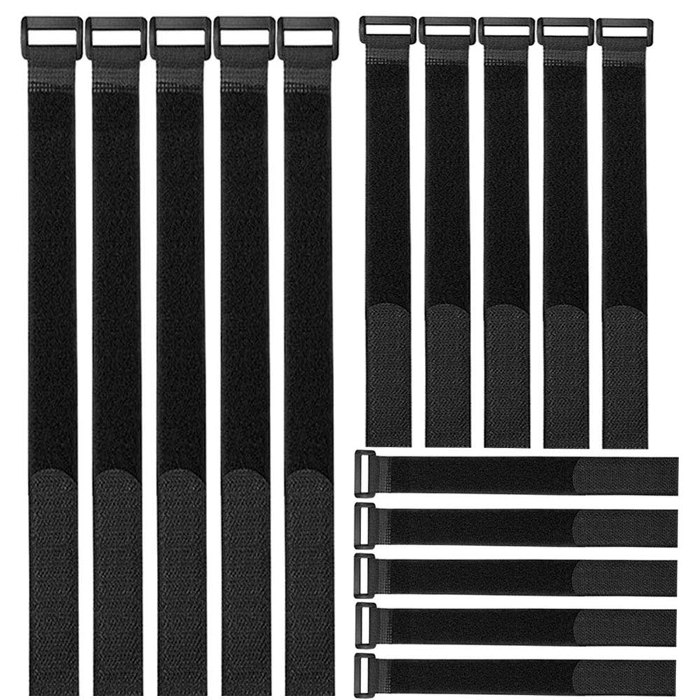 QitinDasen 30Pcs Premium Cable Ties Set, Reusable Cable Straps Cinch Straps, Multipurpose Hook and Loop Straps Fastener, Wire Organizer for Cords and Cable Management (3 Sizes: 20cm, 30cm, 40cm)