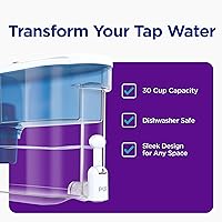 Vista 2 de PUR Dispensador de jarra con filtro de agua clásico, 30 tazas, transparente
