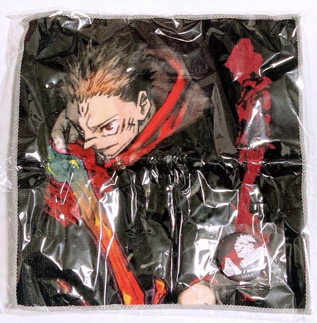 Amazon.co.jp: 呪術廻戦 領域展開フェア じゅじゅ缶 両面宿儺タオル