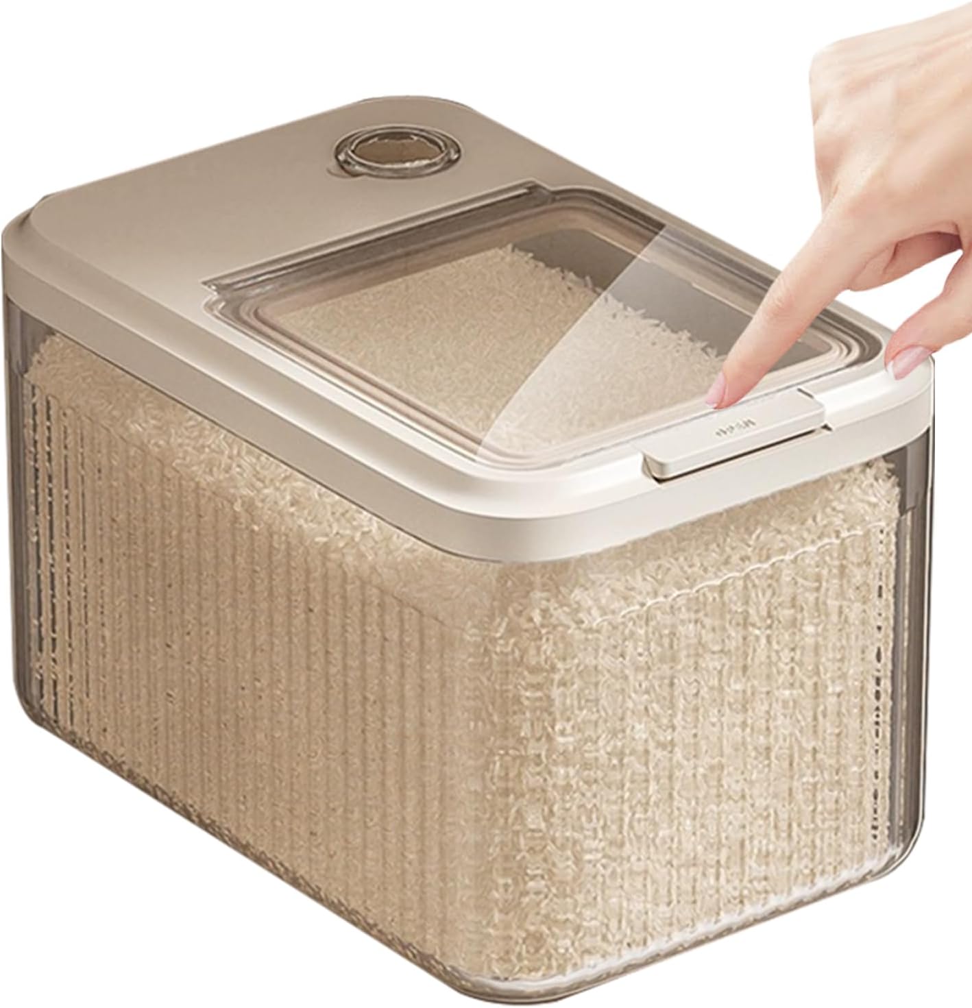 Animal Kibble Container - Feed Box for Organizing | Airtight Lid with Measuring Cup, Moisture Proof Locking Vessel, Pantry Stocking Accessory for Puppies, Kittens, Birds and Small Mammals