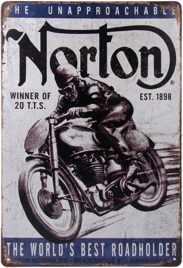 – Norton Motorcycles - Retro Vintage 8 x 6 Metal Sign