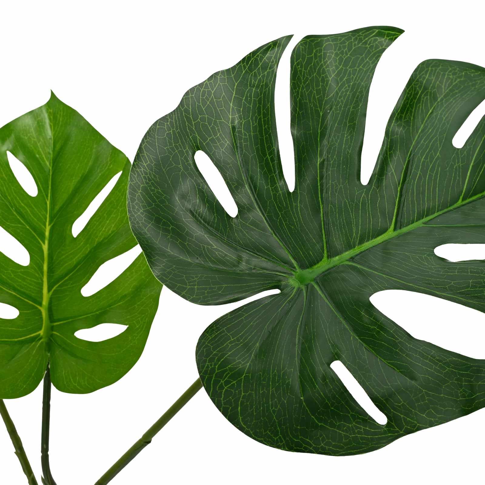 Sztuczna monstera roślina o wysokości 170 cm, roślina pokojowa w doniczce z tworzywa sztucznego, łatwa w pielęgnacji, sztuczna roślina do salonu, biura, jako dekoracja korytarza