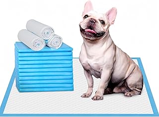 60cmx60cm 6-lagige Trainingspads für Hunde – Elalove Welpen-Pinkelpads, super saugfähig & auslaufsicher, Einweg-Tier-Piddle-Pad, Töpfchen-Pads für Welpen & Hunde (50 Stück, groß) product image