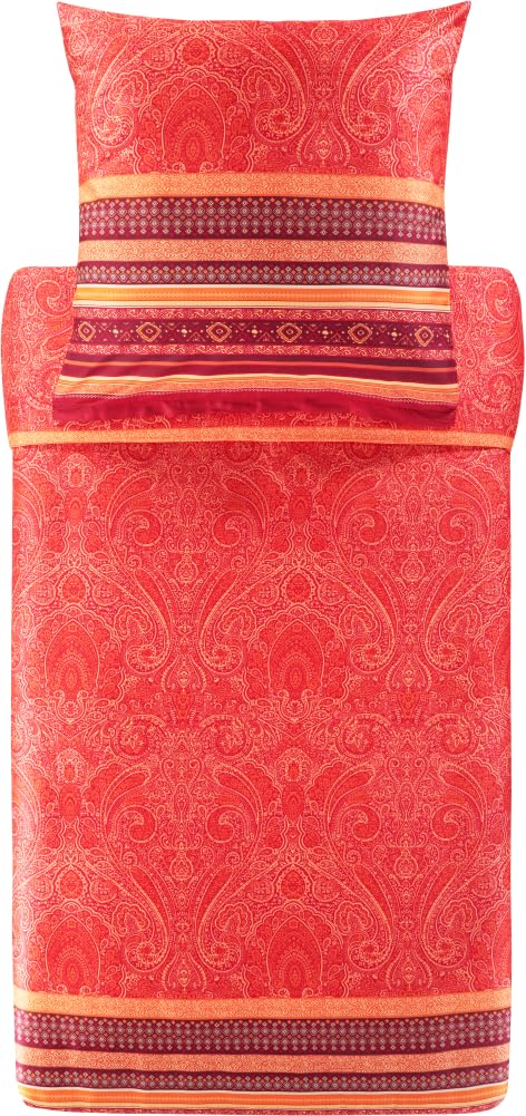 Parure Bassetti Maser rouge géranium pour des nuits passionnées