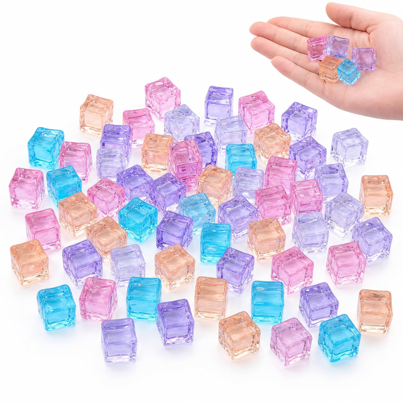 XLTXWD 50PCS Mini Cube Squeeze, Fidget Squeeze, Stress Cubes Mini Cubes Sensory for Party Favors
