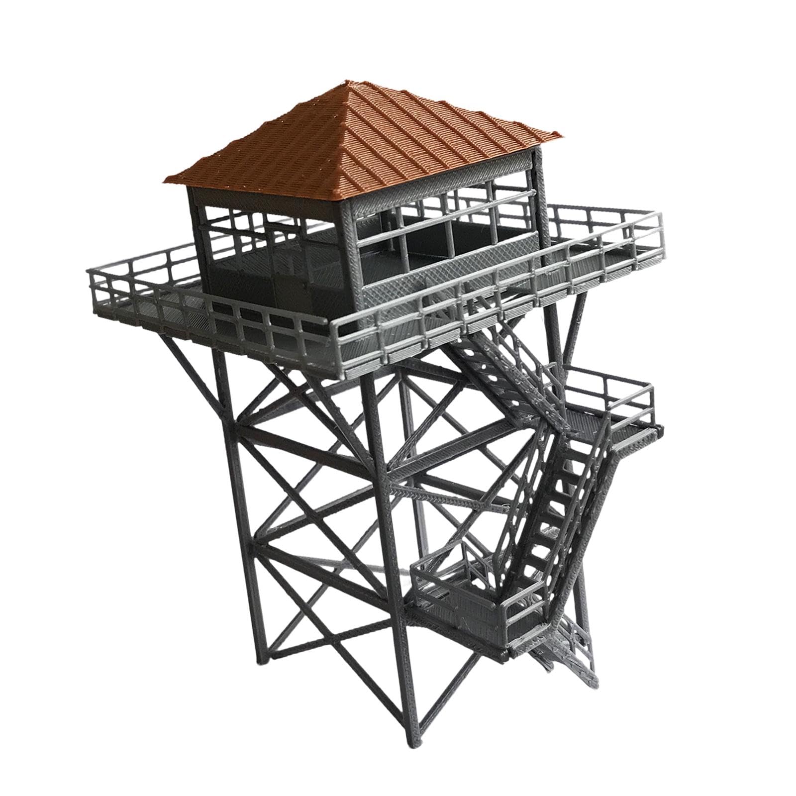Decorazione Plastico Ferroviario Torre Scala 1:64,Grigio e Marrone