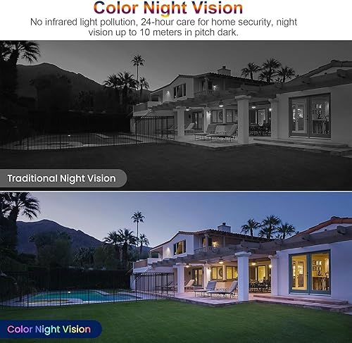 Miniatura 8 de Cámara de seguridad de bombilla, cámara de bombilla WiFi de 5G y 2.4 GHz para exteriores, cámara de bombilla LED 2 en 1 para seguridad del hogar,