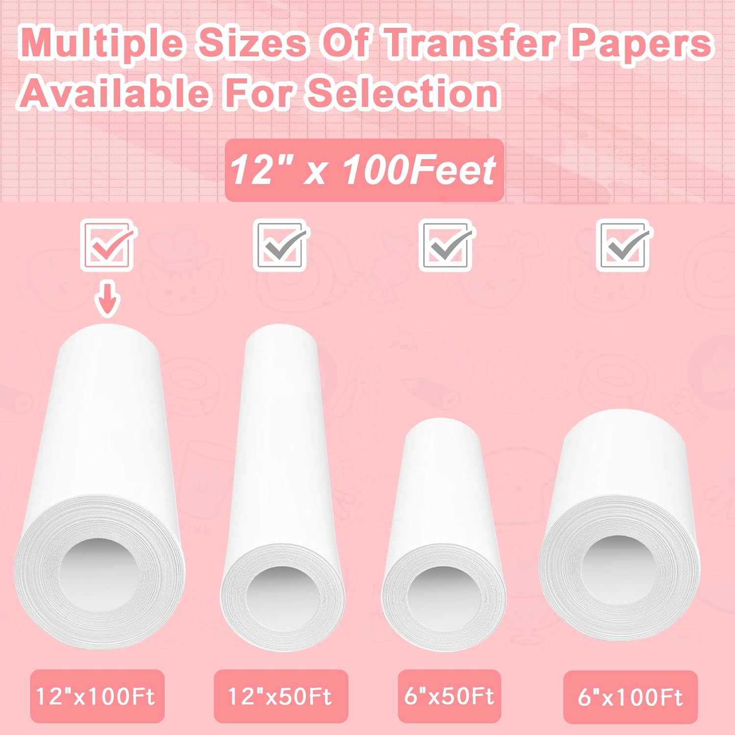 TECKWRAP Transfer Paper Tape for Vinyl Layer Low Tack 12” x 100FT Clear Matte Vinyl Transfer Tape for Permanent Vinyl Adhesive Vinyl for Signs Stickers Decals Walls Doors Window (Matte Low Tack-100ft)