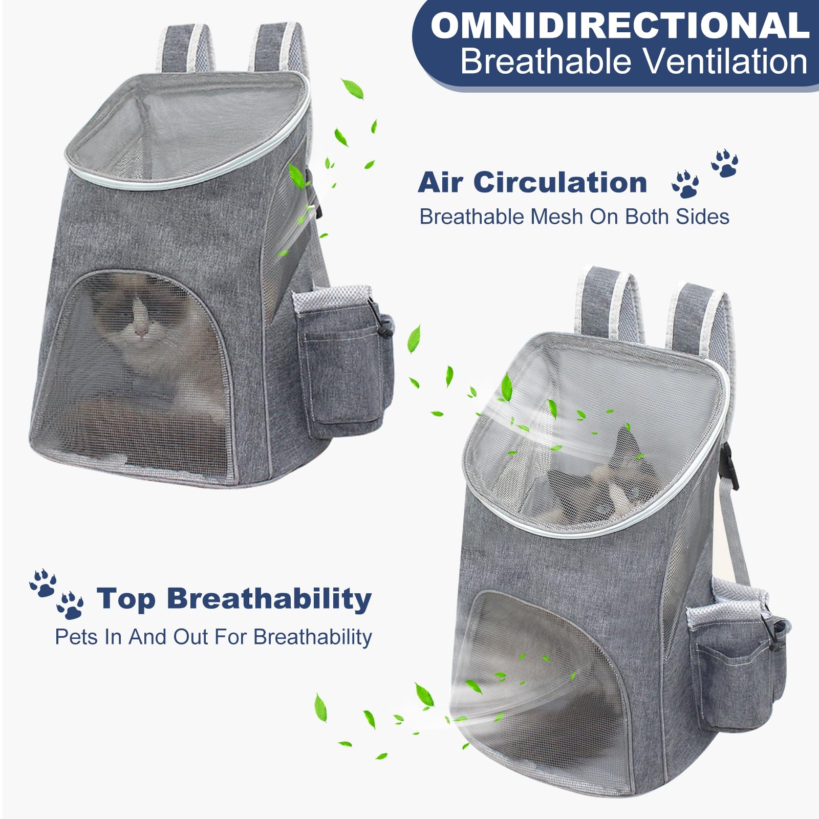 Onebarleycorn Katzenrucksack, Hunderucksack Haustier Rucksack Für