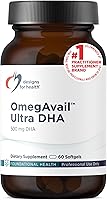 Vista 1 de Designs for Health OmegAvail Ultra DHA - Aceite de pescado con triglicérido DHA altamente concentrado, aceite de pescado TG con 500 mg de DHA + 110