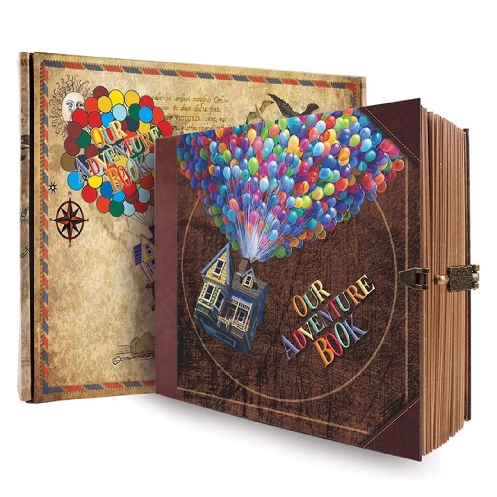 Álbum de Fotos Hecho a Mano DIY de 46 páginas, álbum de Recortes, Nuestro Libro de Aventuras, álbum Retro de Kraft, Aniversario