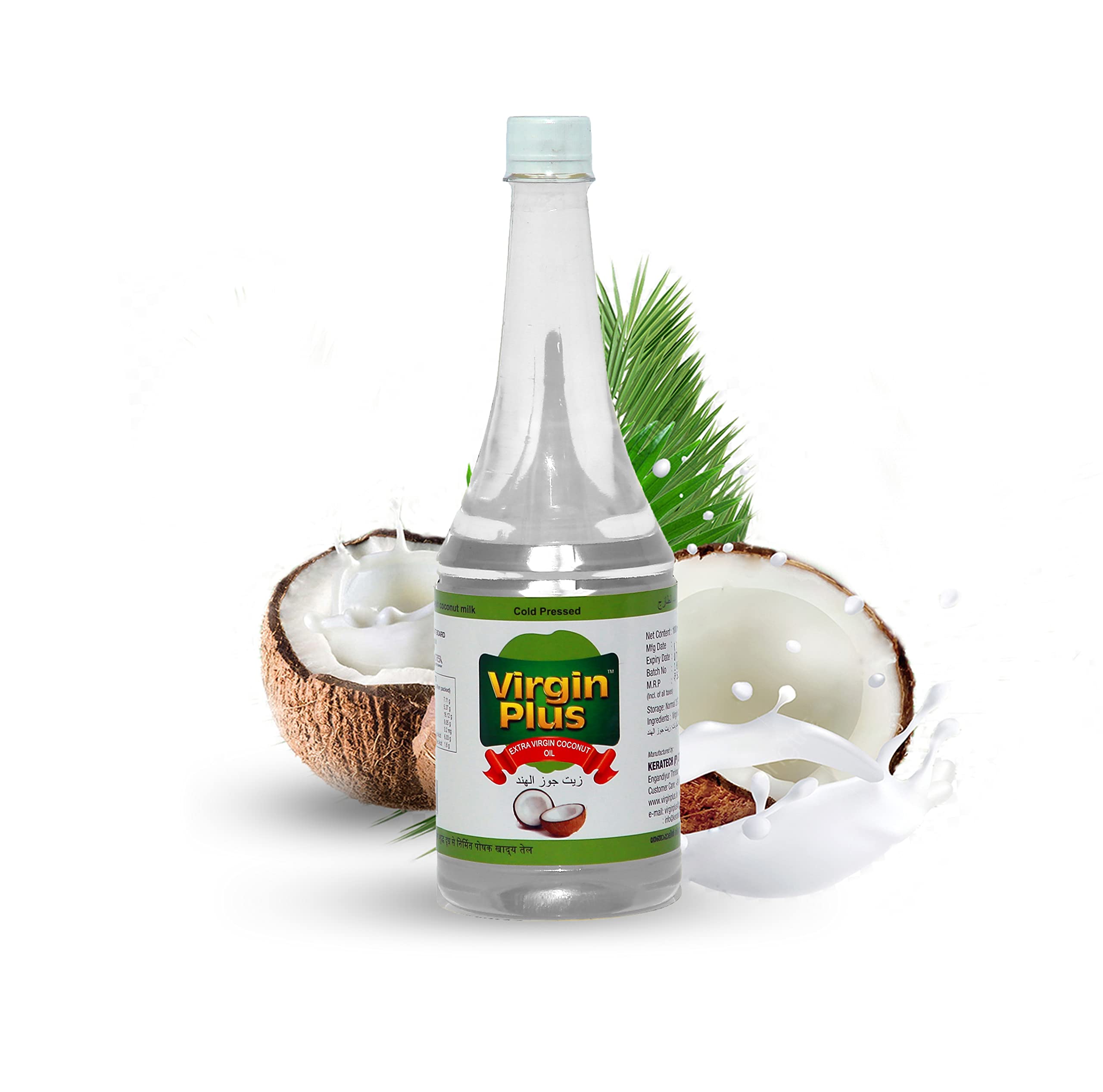 Virgin Plus virgin Coconut Oil,1Litre, 1000ml, 100% pure coconut oil, baby massage oil, cold press coconut oil (B01AW8YE8S) Amazon Price History, Amazon Price Tracker