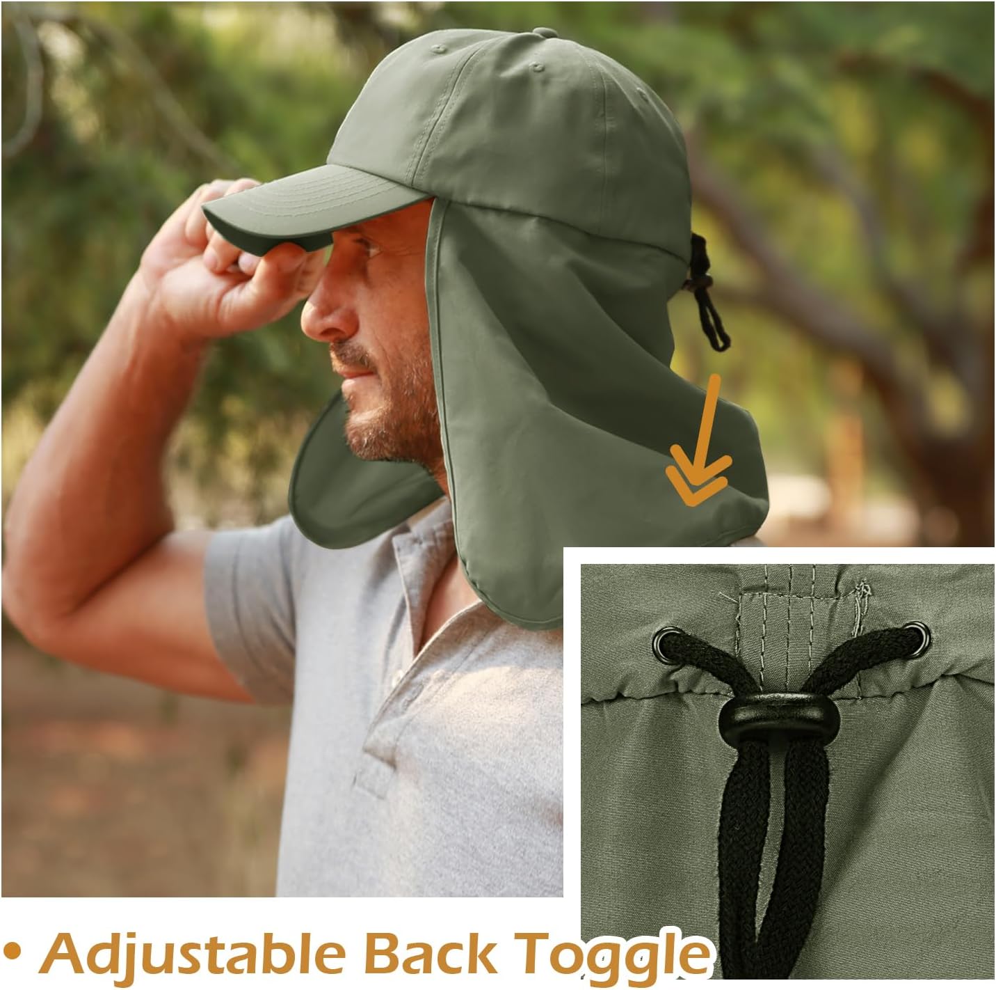 Solaris Foldable Neck Flap Cover Sun Cap UPF 50 Protection Hat for Outdoor Fishing Hiking - Image 4