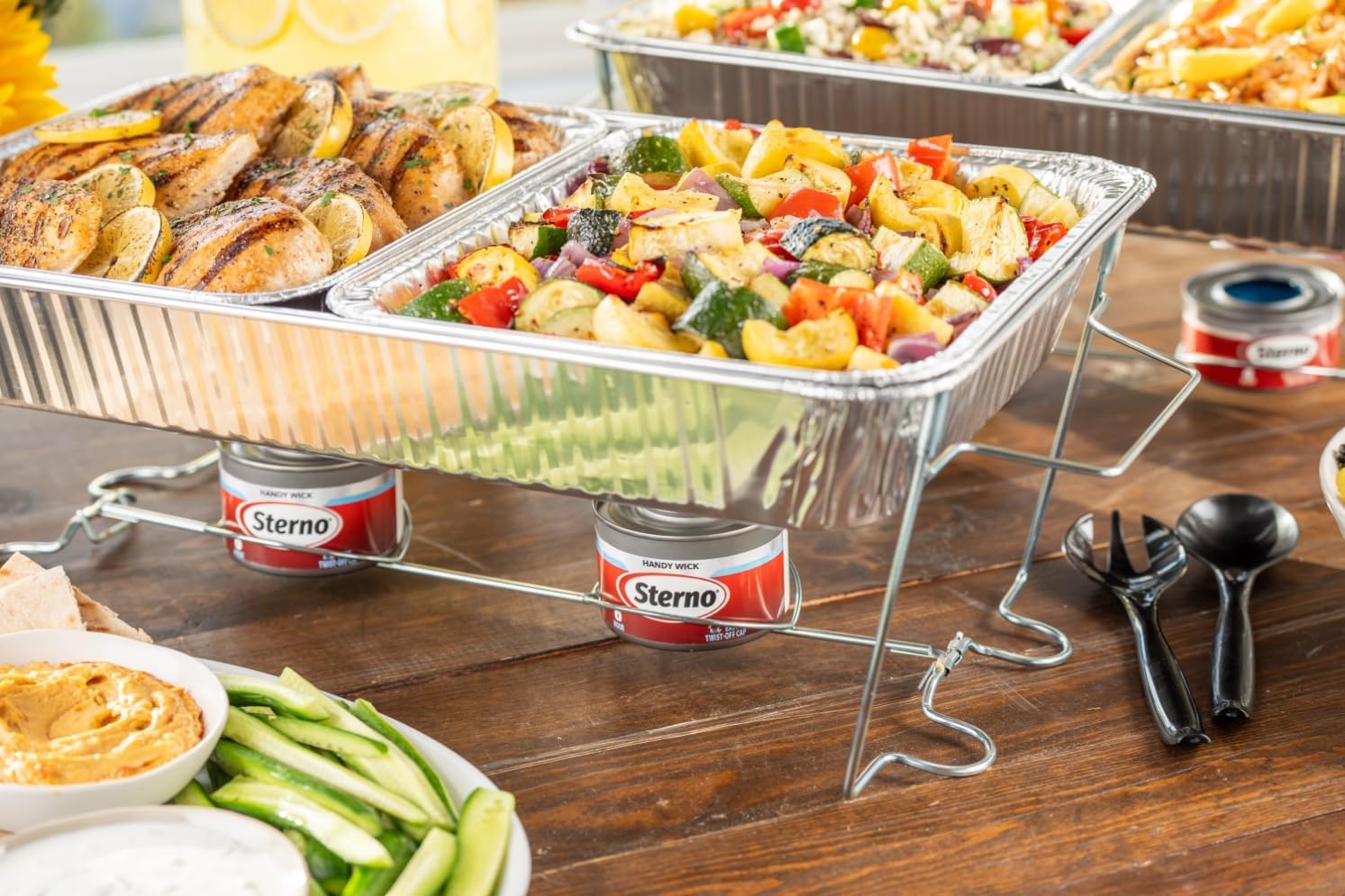 Sterno Fuel Cans - 6-Hour Burn, (6-Pack) Professional Safe Warmers for Food Trays & Buffet Set Chafing Dishes - Reusable Gel Burners, Twist Chafer Canned Heat, Handy Wick - Image 4